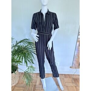 Billabong Black Striped Jumpsuit - XS